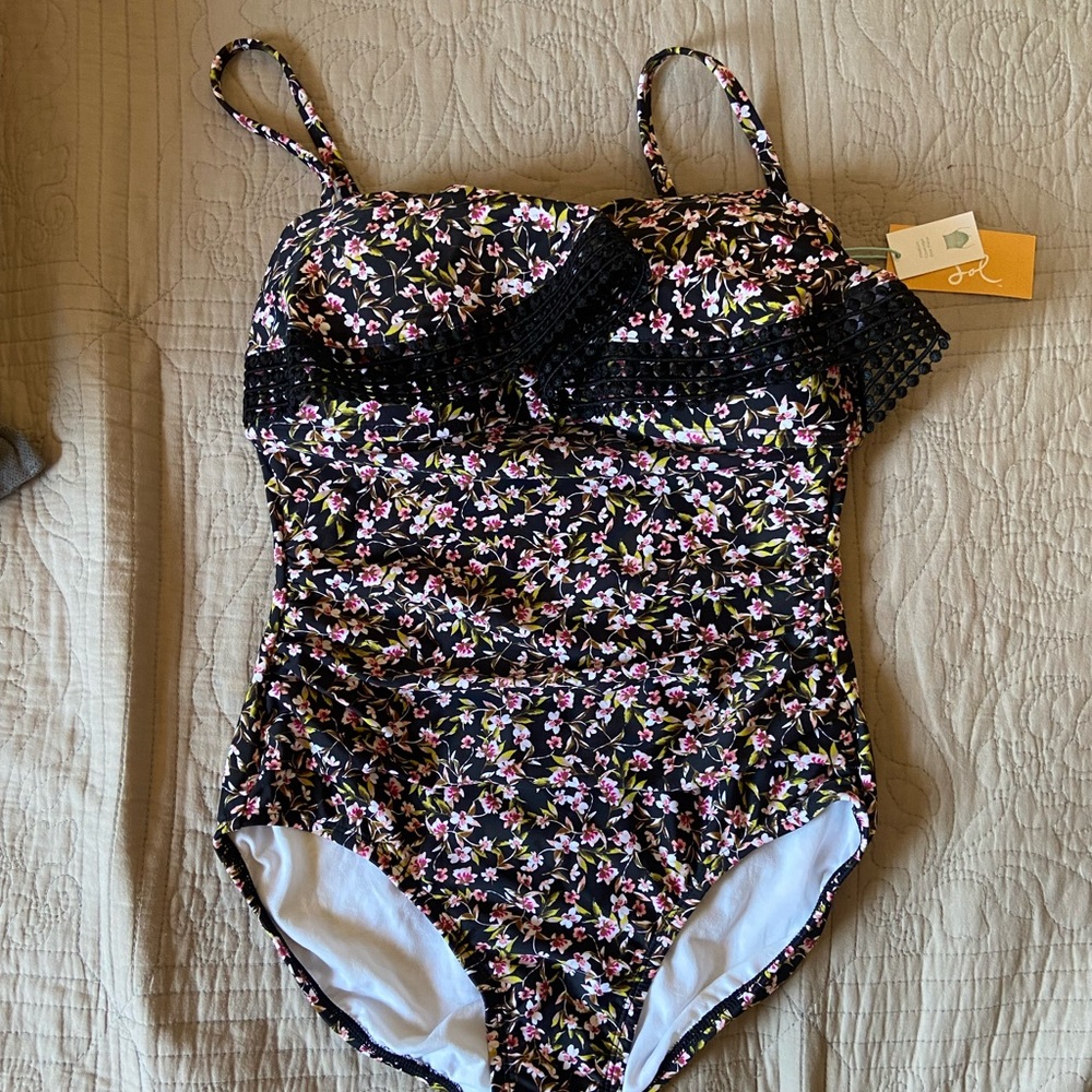 Floral one piece swimsuit